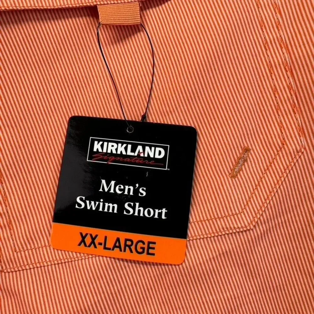 Kirkland Signature Swim Shorts Men's Extra Extra Large Blue Orange LOT of 2 NWT